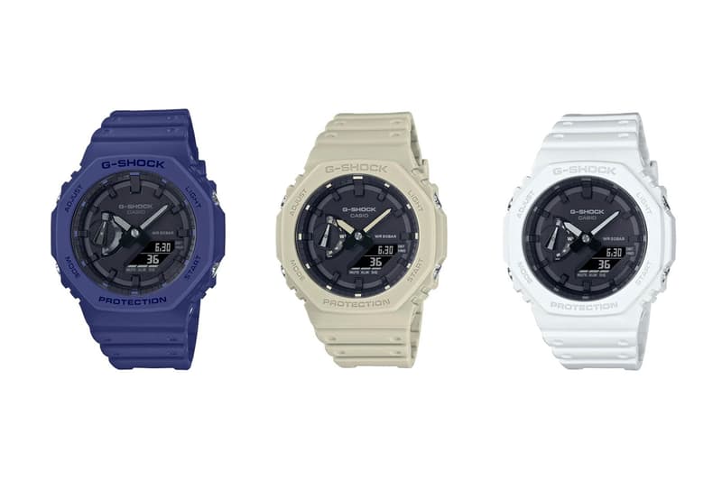 casio gshock casioak royal oak navy blue desert tan white colorways colors digital watches accessories 