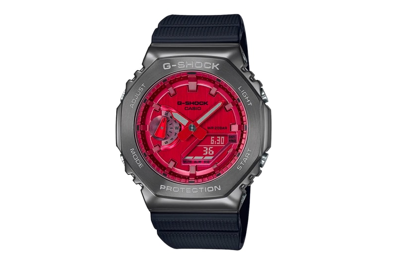 casio g-shock gm-2100 stainless steel casioak limited edition colors release info red olive green blue watches casioak analog digital 