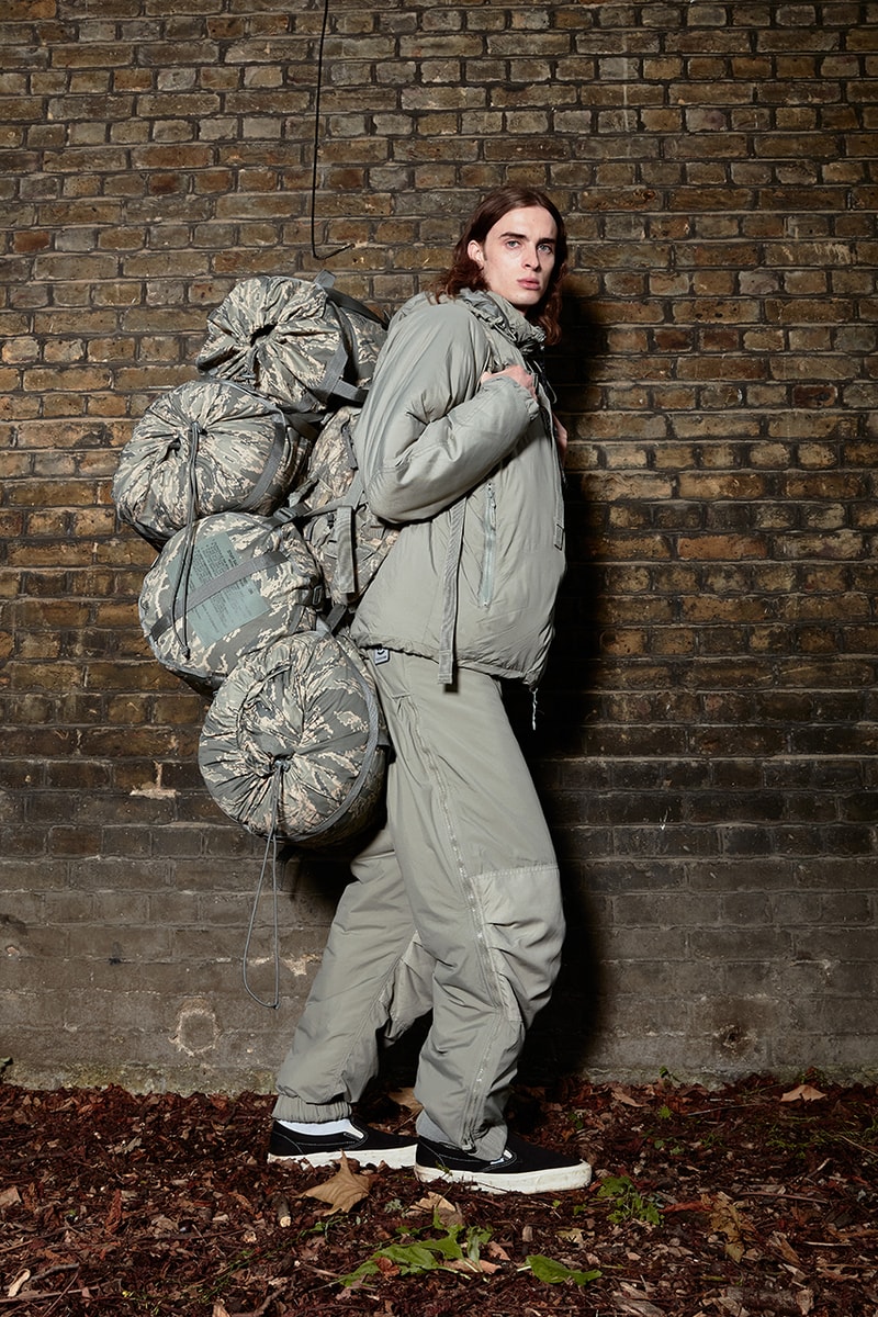 christopher raeburn raefound upcycled curated vintage military wear release details lookbook