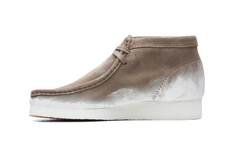 Clarks Originals Wallabee Boot Sage Combi Info paint effect white release 