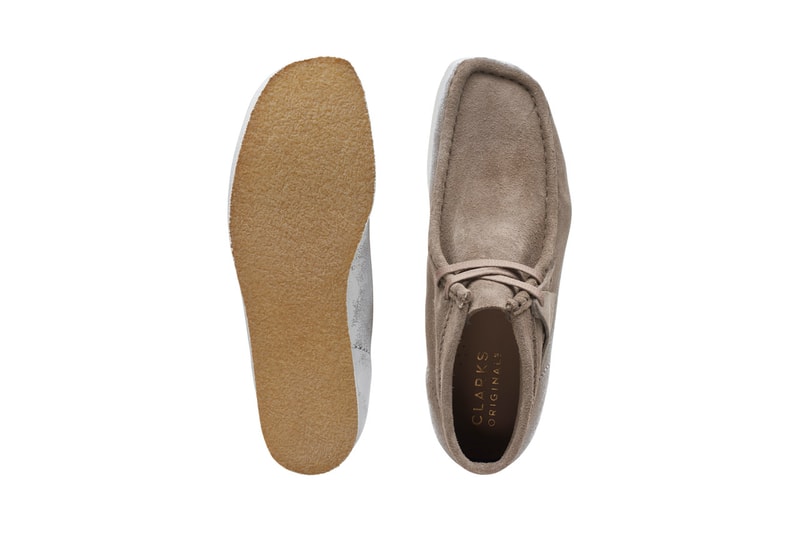 Clarks Originals Wallabee Boot Sage Combi Info paint effect white release 