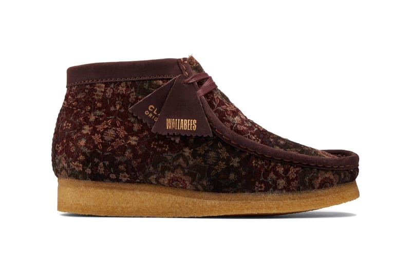 wallabee boot burgundy velvet