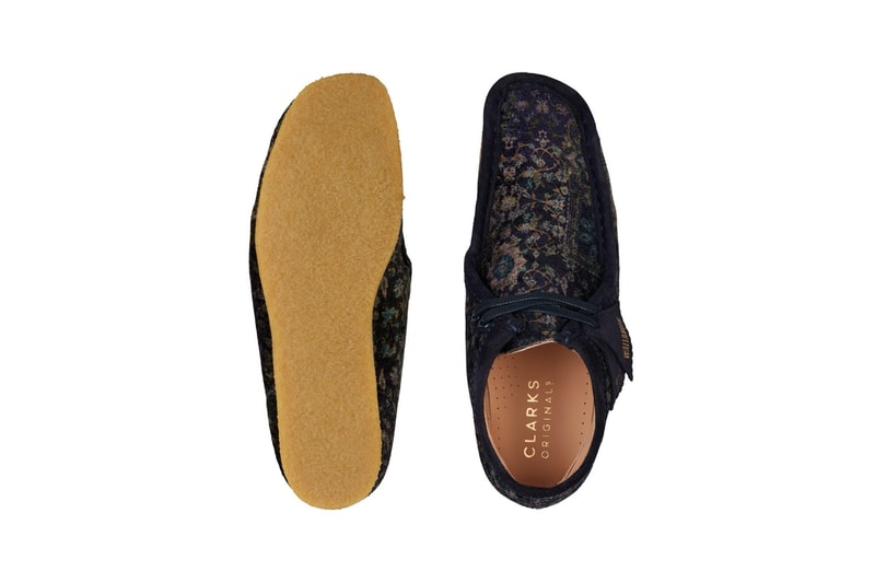 Clarks Originals Velvet Wallabee Boots Release navy burgundy release information 