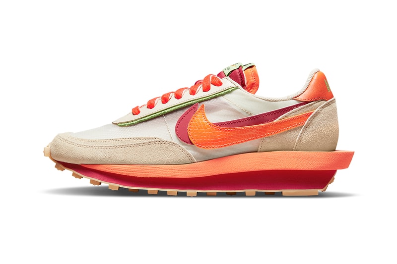 clot sacai nike ldwaffle orange DH1347 100 release date info store list buying guide photos price. 