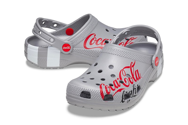 Coca-Cola light Crocs Bay Clogs Limited edition collaboration women red white grey Jibits backstrap charm release drop reveal  info 