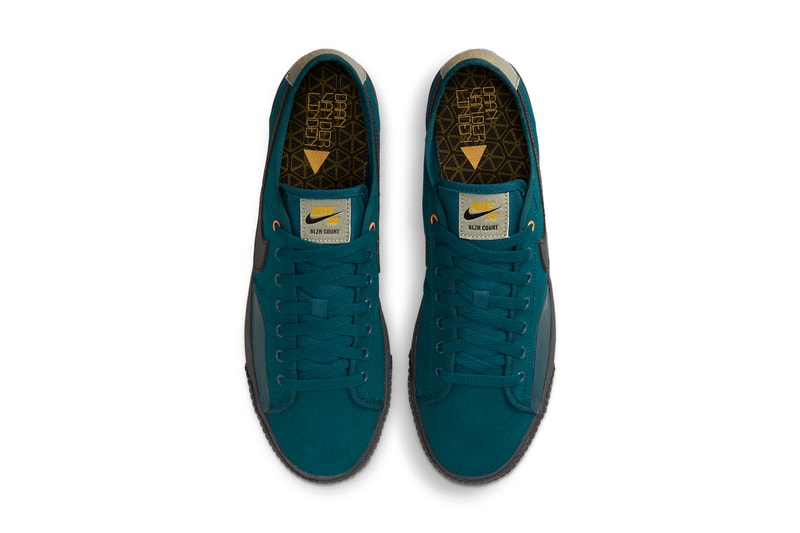 daan van der linden nike sb skateboarding blazer low court midnight turquoise jade horizon dark sulfur CZ5605 301 official release date info photos price store list buying guide
