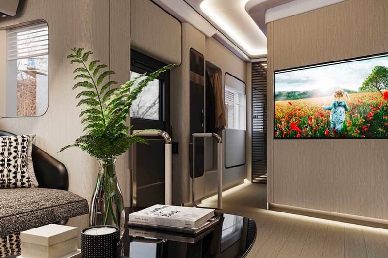 Dembell Reveals a Luxurious Land Yacht small garage side package room king size bed Actros solar panel suite 