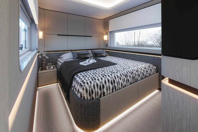 Dembell Reveals a Luxurious Land Yacht small garage side package room king size bed Actros solar panel suite 