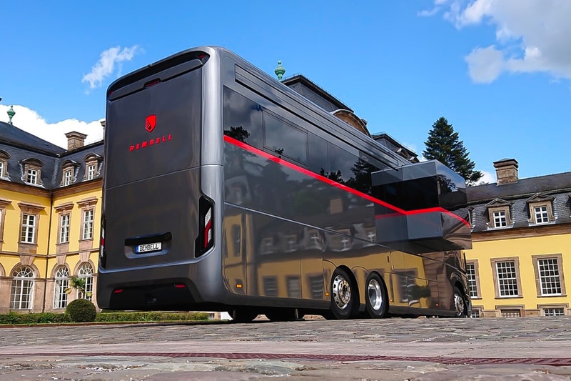 Dembell Reveals a Luxurious Land Yacht small garage side package room king size bed Actros solar panel suite 