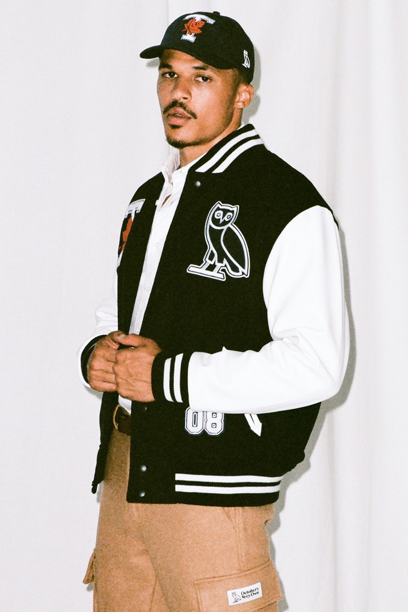 Drake's OVO Drops Co-Branded Collection With University of Toronto tdot uoft maple leaf logo canada owl kylie masse quarter zips hooded sweatshirts october's very own 