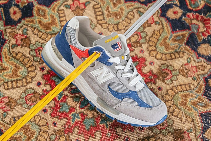 dtlr new balance 992 varsity gray blue red yellow release date info store list buying guide photos price 