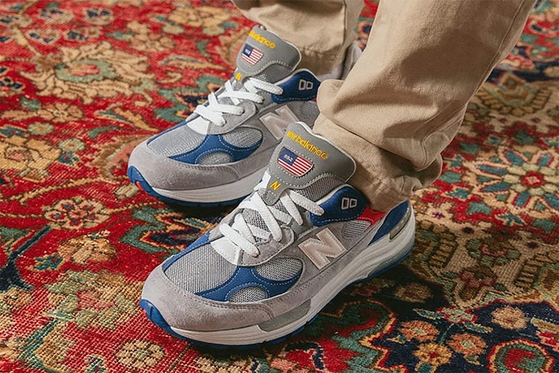dtlr new balance 992 varsity gray blue red yellow release date info store list buying guide photos price 