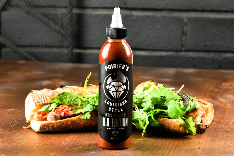 Dustin Poirier Heatonist KO edition Louisiana Style Hot Sauce Cajun ghost pepper hot sauce cayenne vinegar 6 FL bottle release sale buy
