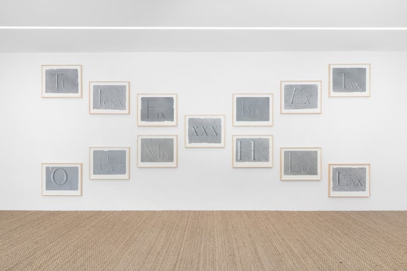 Ed Ruscha Dedicated Stone Gagosian Exhibition