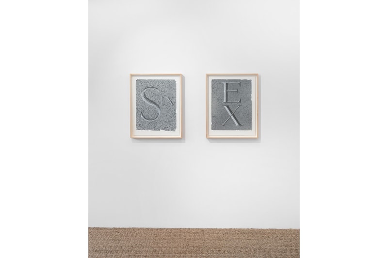 Ed Ruscha Dedicated Stone Gagosian Exhibition 