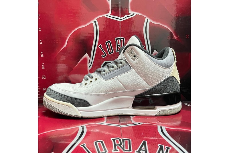 eminem slim shady records air michael jordan brand 3 sample pe white elephant print gray fire red official release date info photos price store list buying guide