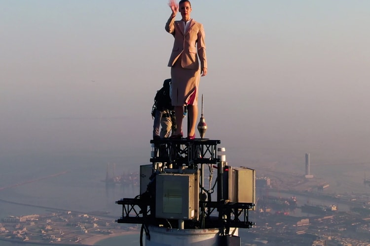 New BTS of Emirates’ Latest Ad Shows Cabin Crew on the Tip of Burj Khalifa