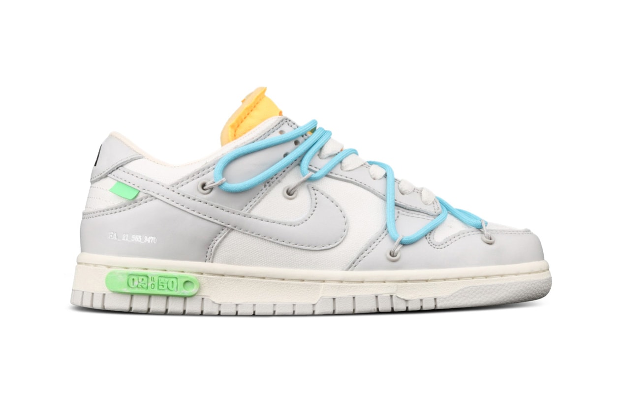 new off-white nike dunk low white grey black tag dear summer Off-White x Dunk Low 