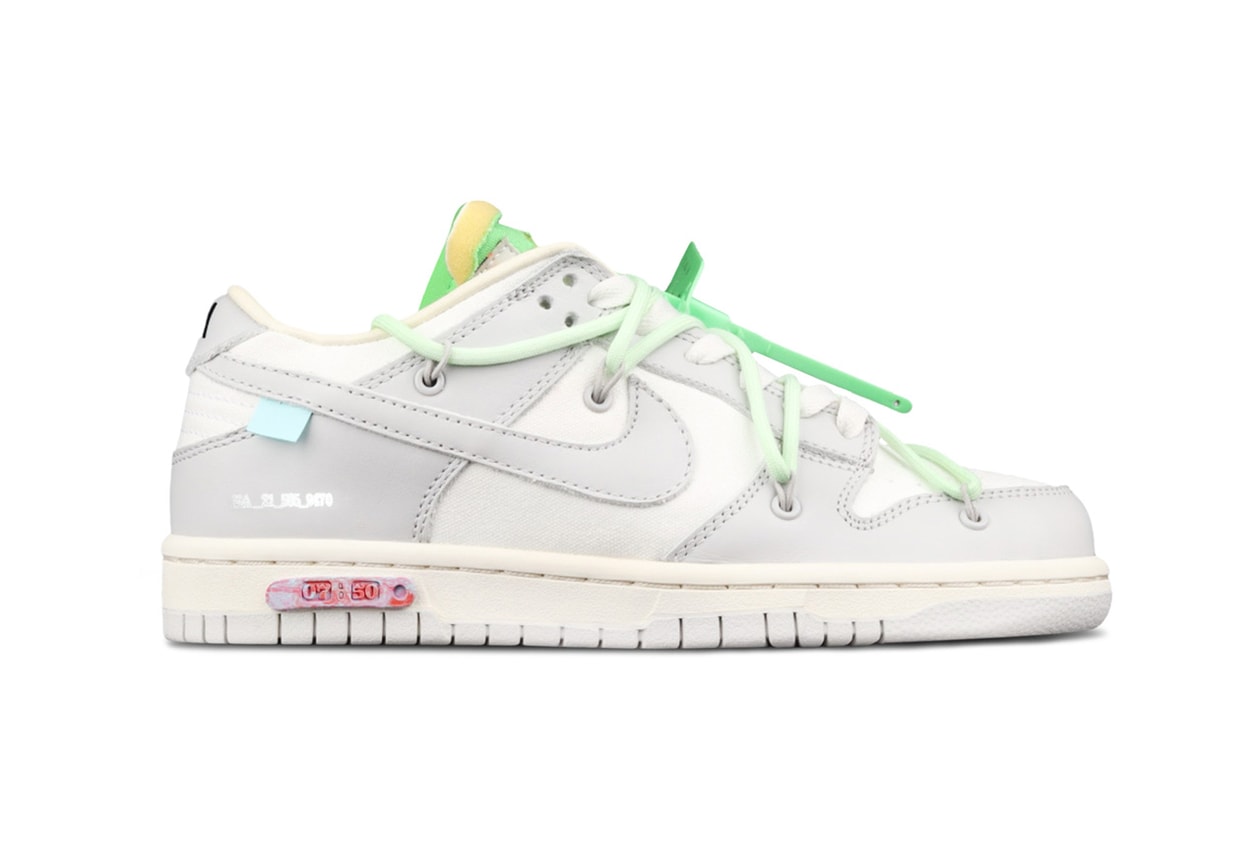 new off-white nike dunk low white grey black tag dear summer Off-White x Dunk Low 