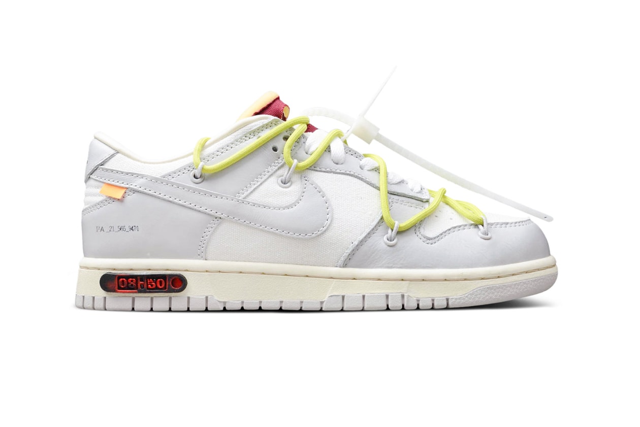 new off-white nike dunk low white grey black tag dear summer Off-White x Dunk Low 