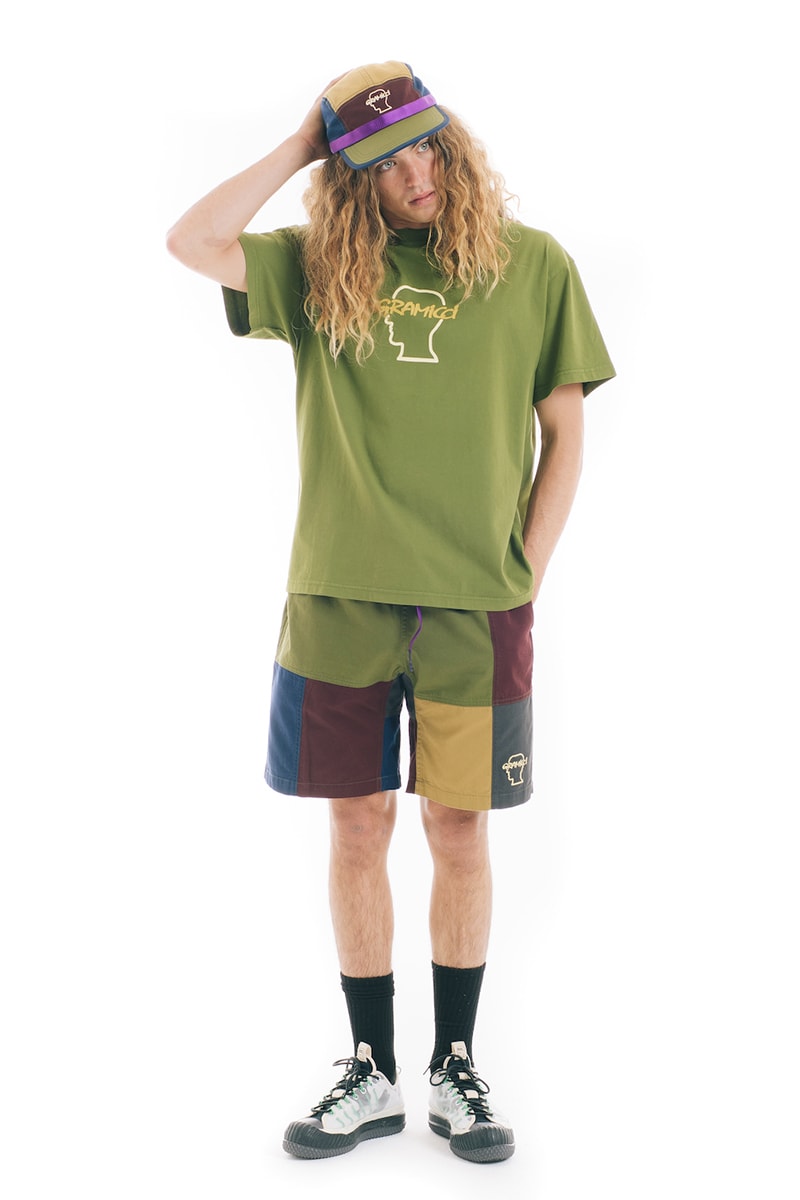Brain Dead and Gramicci Collide Outdoors-Inspired Collection nature cobrand logo illustrations pants six panel hat color block release sale