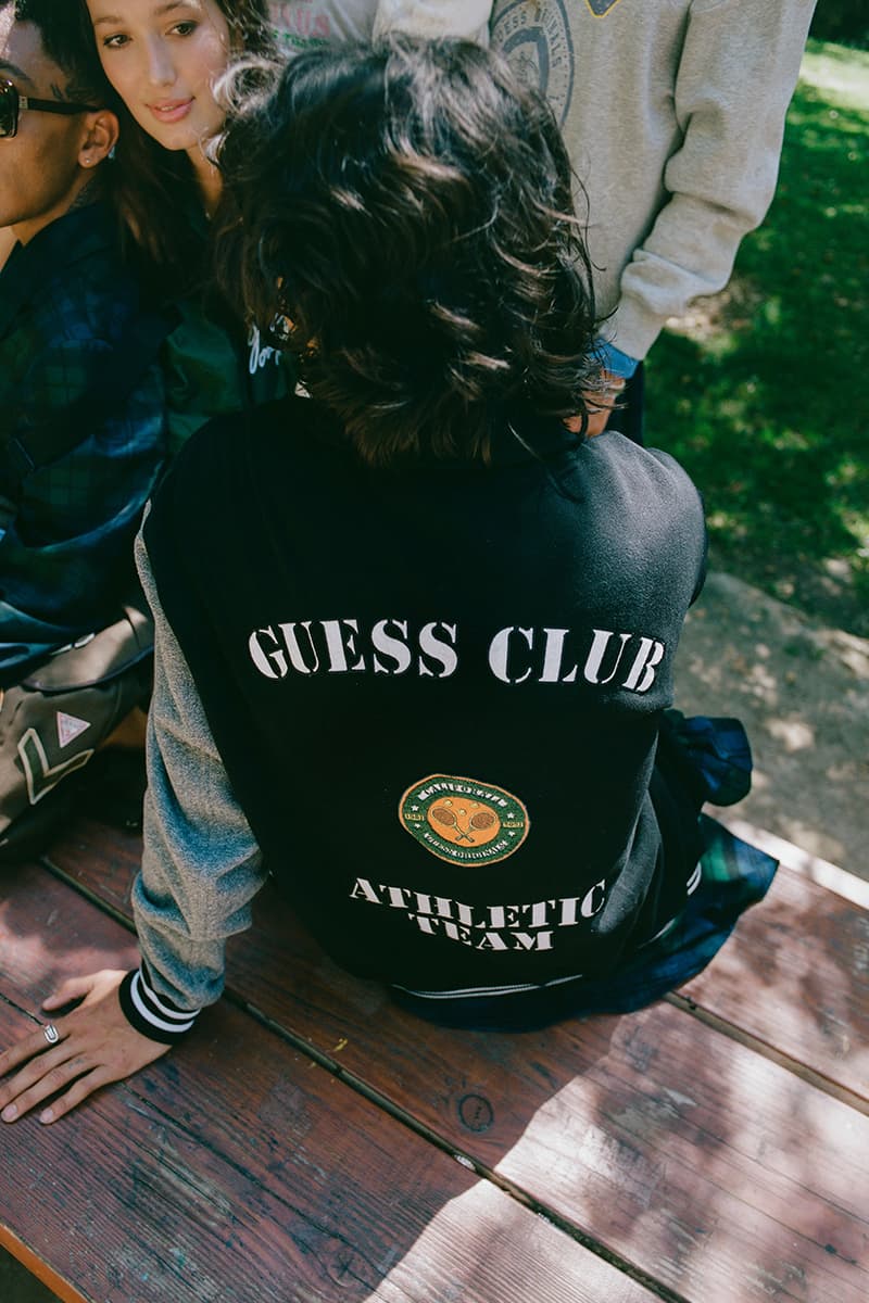 GUESS Originals Readies for Spring Semester in LA expansive collection of '90s campus-inspired apparel college university back to school kit program essentials release info available pinstripe plaid