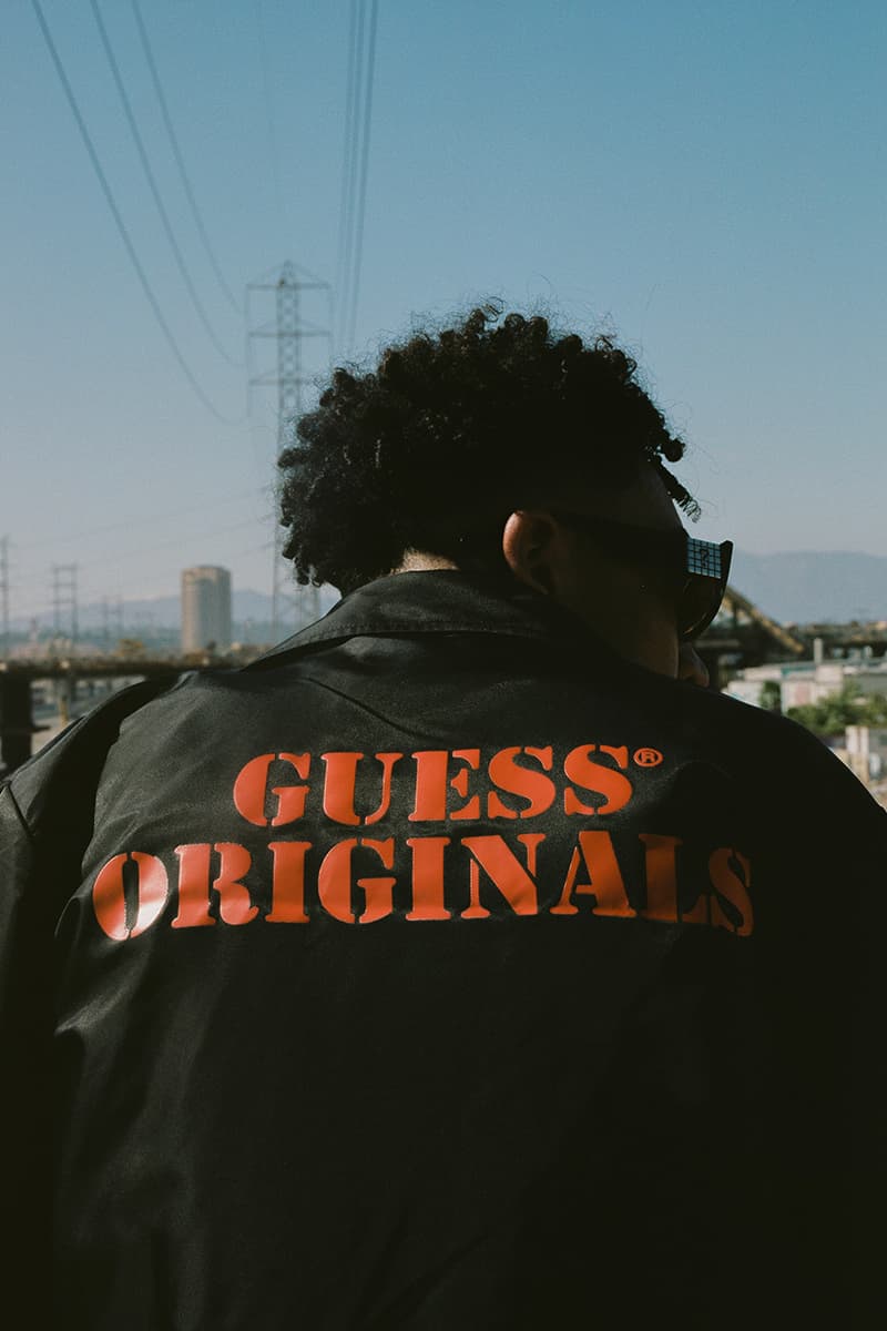 GUESS Originals Readies for Spring Semester in LA expansive collection of '90s campus-inspired apparel college university back to school kit program essentials release info available pinstripe plaid