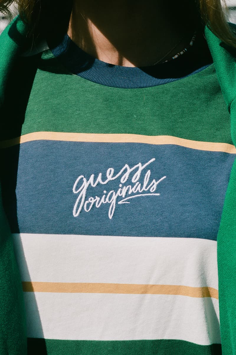 GUESS Originals Readies for Spring Semester in LA expansive collection of '90s campus-inspired apparel college university back to school kit program essentials release info available pinstripe plaid