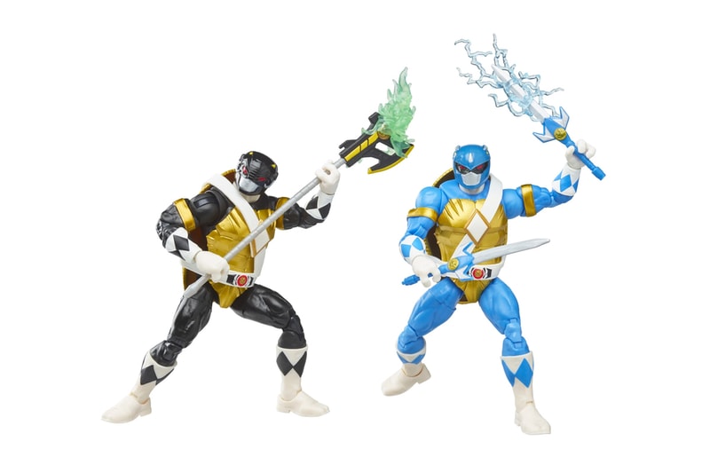 Hasbro Debuts First Teenage Mutant Ninja Turtles and Power Rangers Mash-up Figures TMNT miniature figures leonardo donatello lightning collection bandai america new york city raphael michelangelo