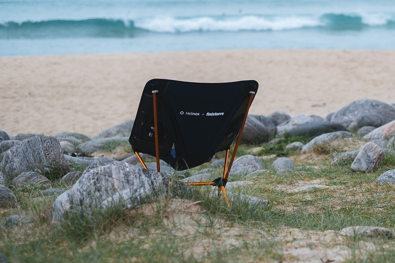 finisterre helinox recycled chair one sustainable blue orange camping outdoors details