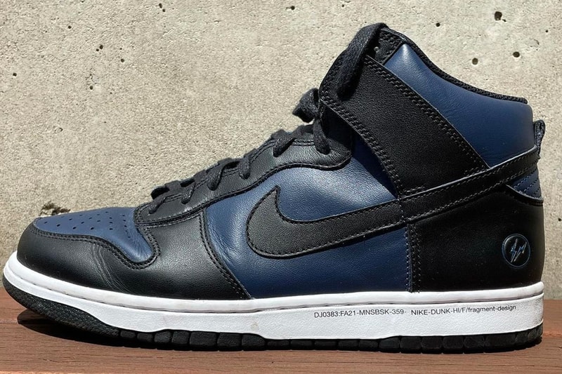Hiroshi Fujiwara fragment design Nike Dunk High Black Navy Teaser Info