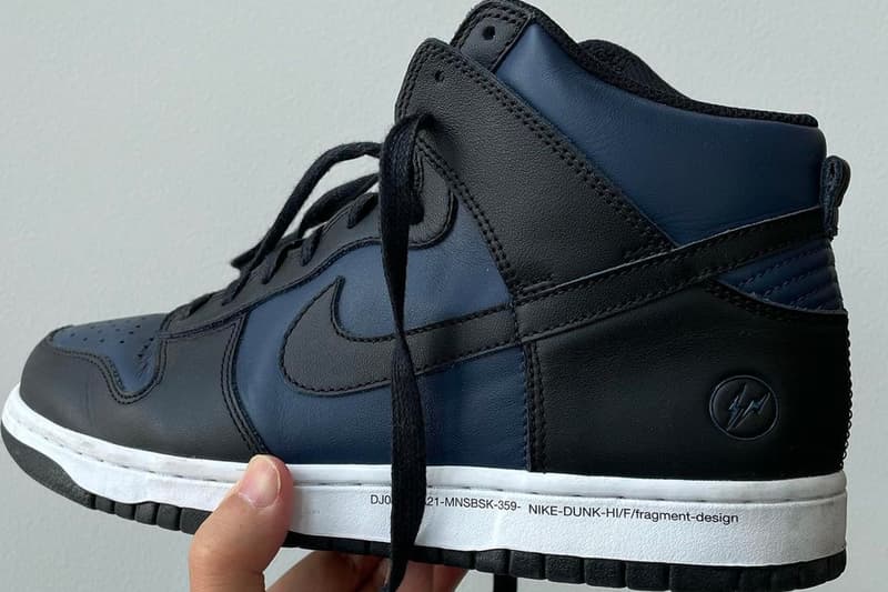 Hiroshi Fujiwara fragment design Nike Dunk High Black Navy Teaser Info