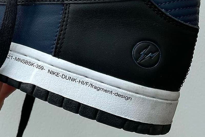 Hiroshi Fujiwara fragment design Nike Dunk High Black Navy Teaser Info