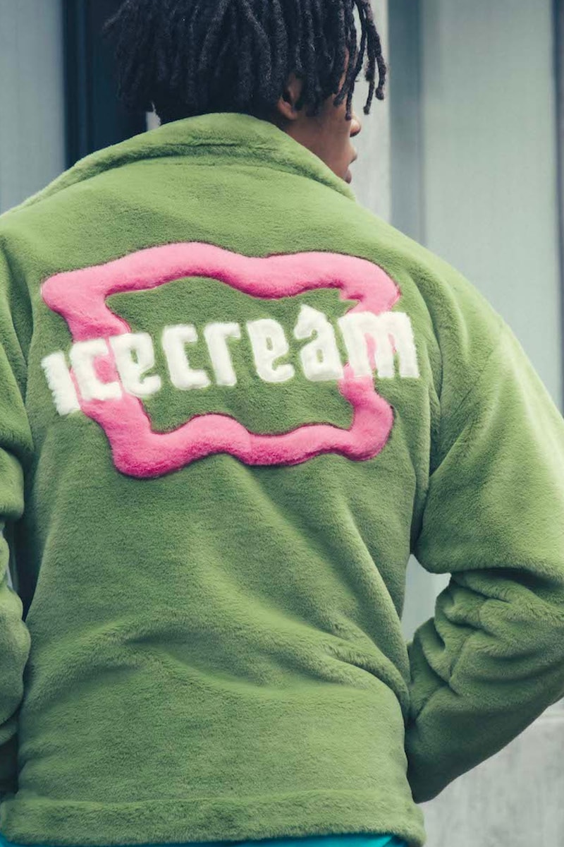 BBC Icecream FW21 Fall Winter 2021 pharrell williams collection lookbook bucket hat teddy coat t-shirt pins drop release info 