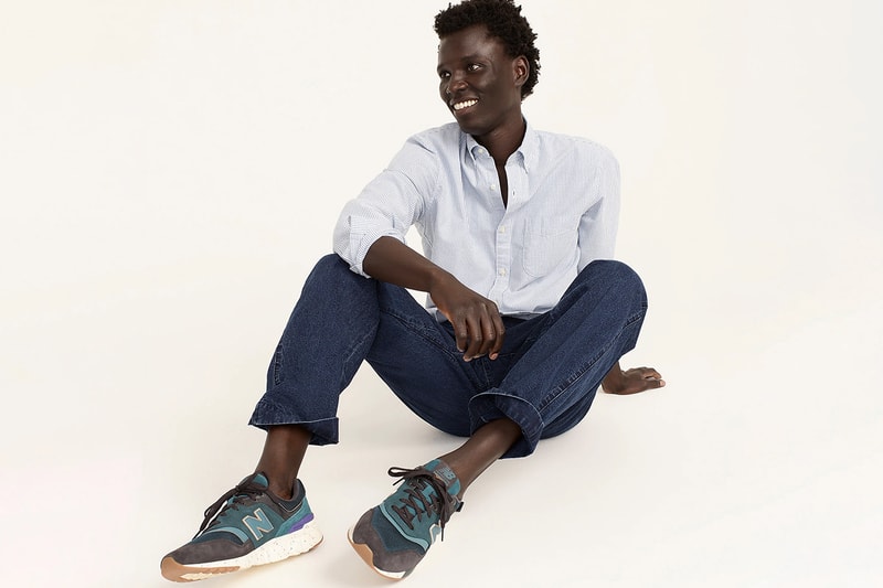 j crew new balance 997h trek green teal grey raincloud white orange release details information aZ777