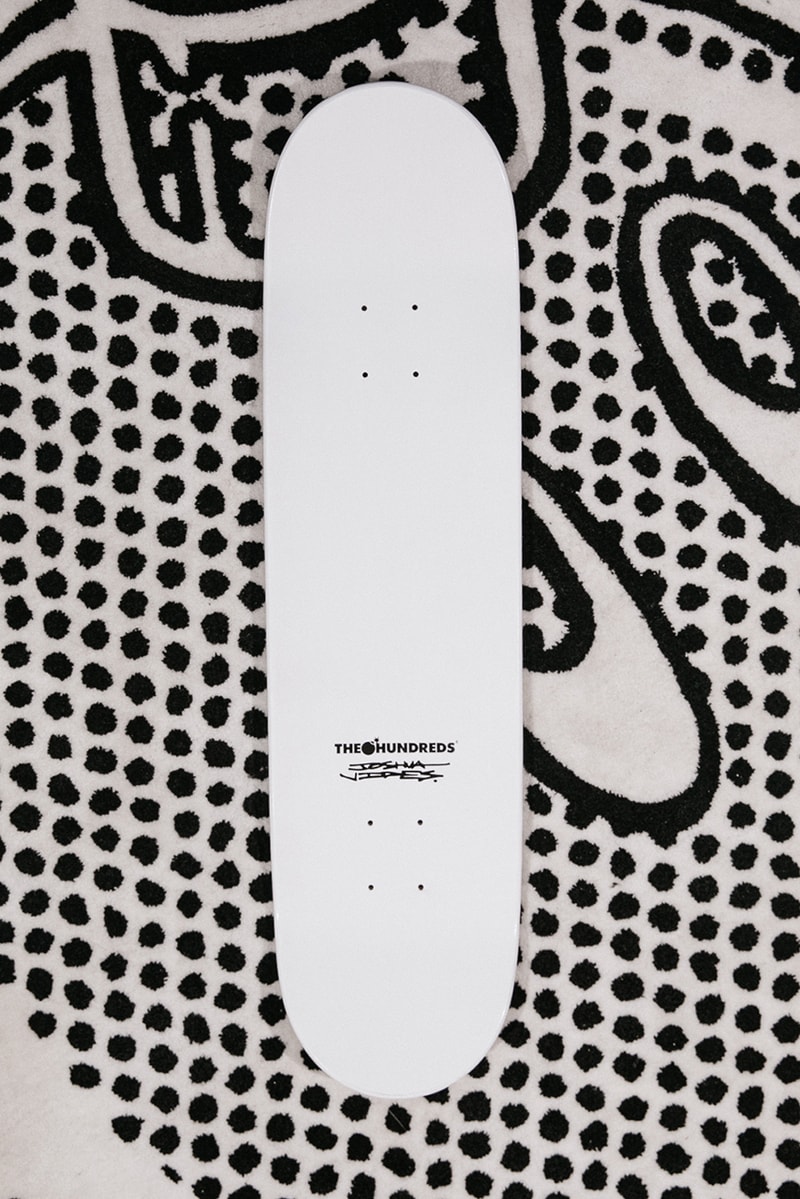 joshua vides the hundreds collection hoodie tee lighter skate deck splatter pants paisley release date info store list buying guide photos price h
