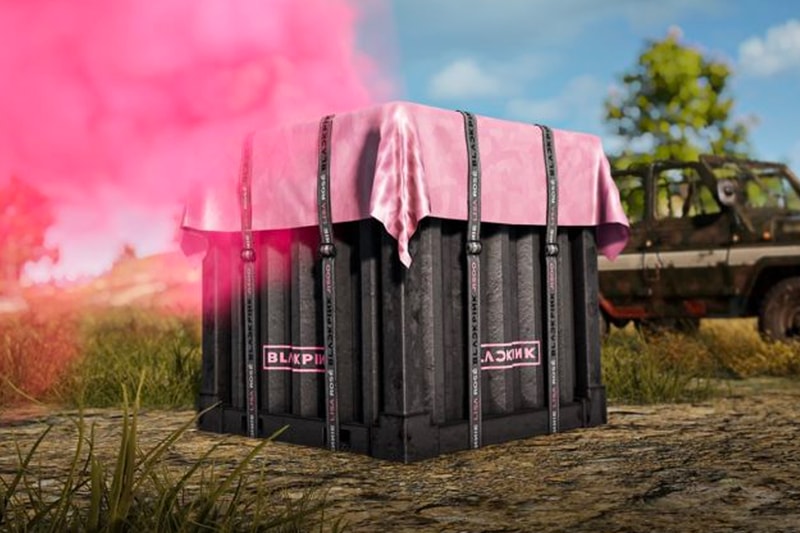 BLACKPINK lisa jennie jisoo rose pubg battlegrounds take over drop in arrives level 3 helmet event in game items map elements collaboration 