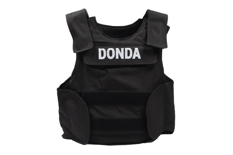 Kanye West DONDA Bulletproof Vest Sold 20000 USD ballistic panel justin reed atlanta 1 of 1 hand painted handwritten price