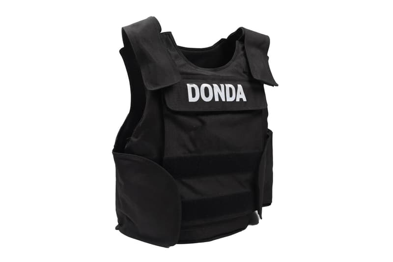 Kanye West DONDA Bulletproof Vest Sold 20000 USD ballistic panel justin reed atlanta 1 of 1 hand painted handwritten price