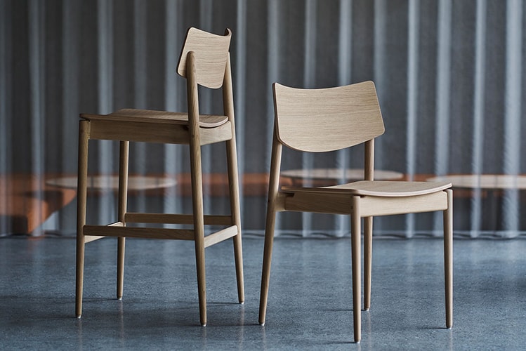 Karimoku Crafts Blue Bottle Coffee Chairs Designed by Keiji Ashizawa