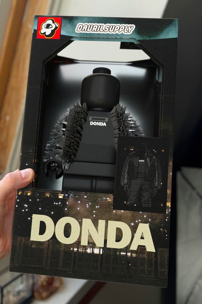 DAVRIL Reveals Custom Kanye West DONDA LEGO Toy listening party launch event french Balenciaga jacket vest