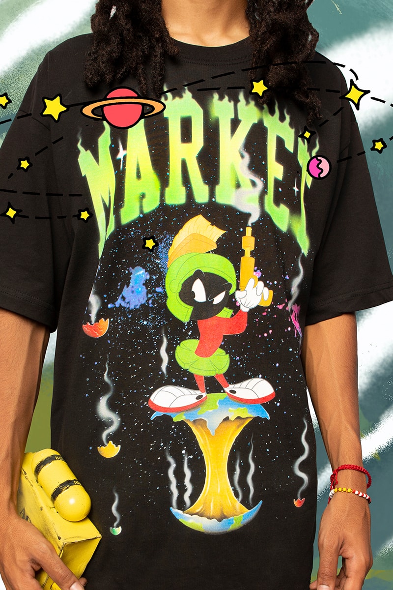 MA®️KET Taps Looney-Tunes For Its First Collaboration Under New Name graphic t shirt vintage retro Tweety Bird Sylvester Wile E. Coyote Marvin the Martian Taz graffiti release