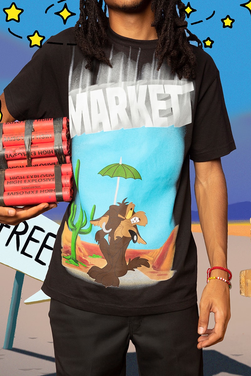 MA®️KET Taps Looney-Tunes For Its First Collaboration Under New Name graphic t shirt vintage retro Tweety Bird Sylvester Wile E. Coyote Marvin the Martian Taz graffiti release