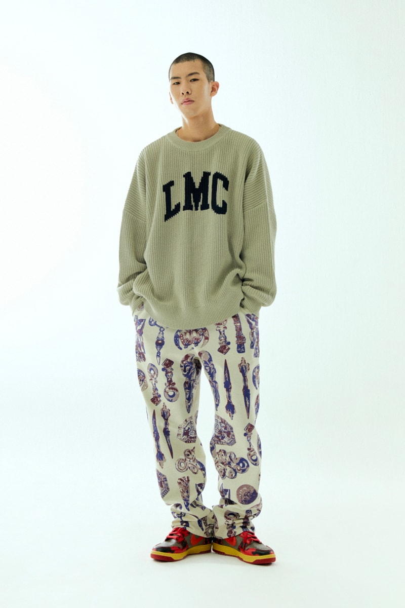 Fall winter 2021 FW21 LMC Lost Management Cities vintage sun fade colorful stadium jacket military fishtail parka shirt jackets knit cardigans active gear ecofriendly cotton release info