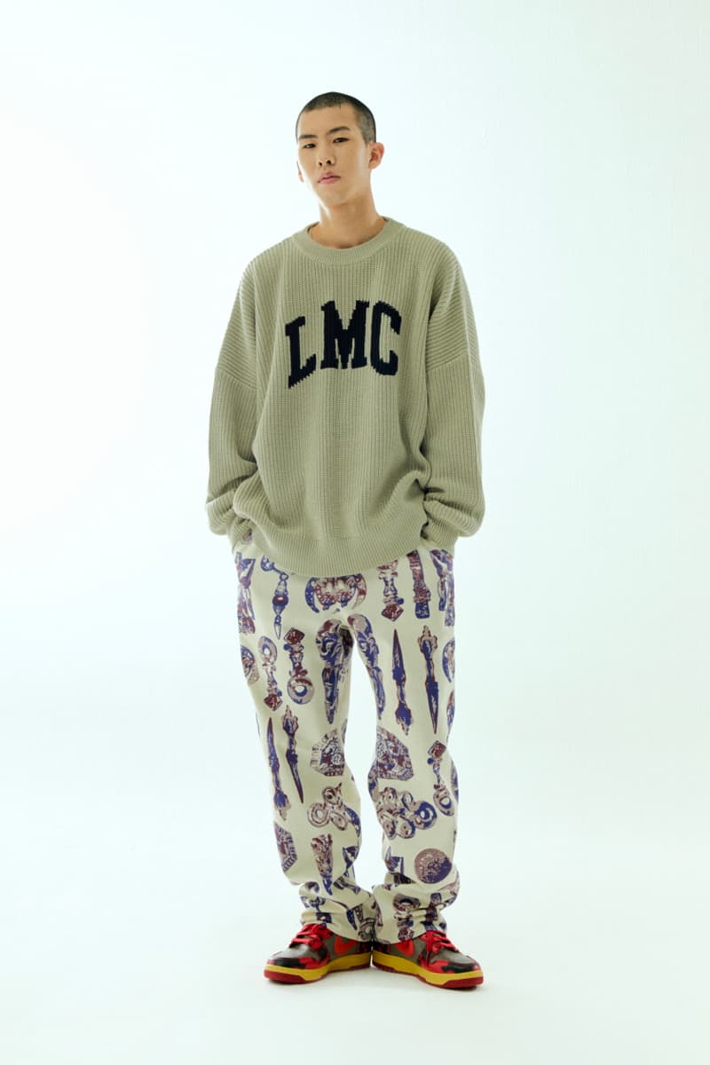 Fall winter 2021 FW21 LMC Lost Management Cities vintage sun fade colorful stadium jacket military fishtail parka shirt jackets knit cardigans active gear ecofriendly cotton release info