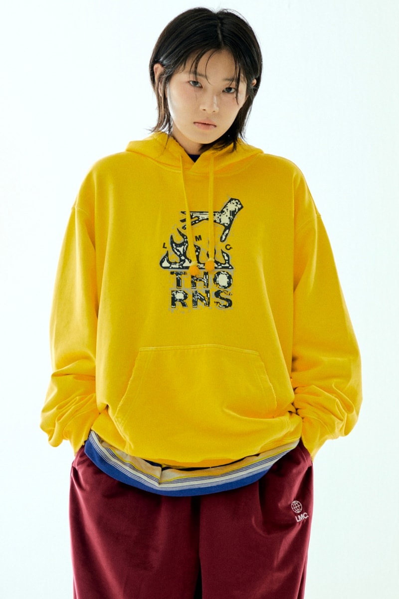 Fall winter 2021 FW21 LMC Lost Management Cities vintage sun fade colorful stadium jacket military fishtail parka shirt jackets knit cardigans active gear ecofriendly cotton release info