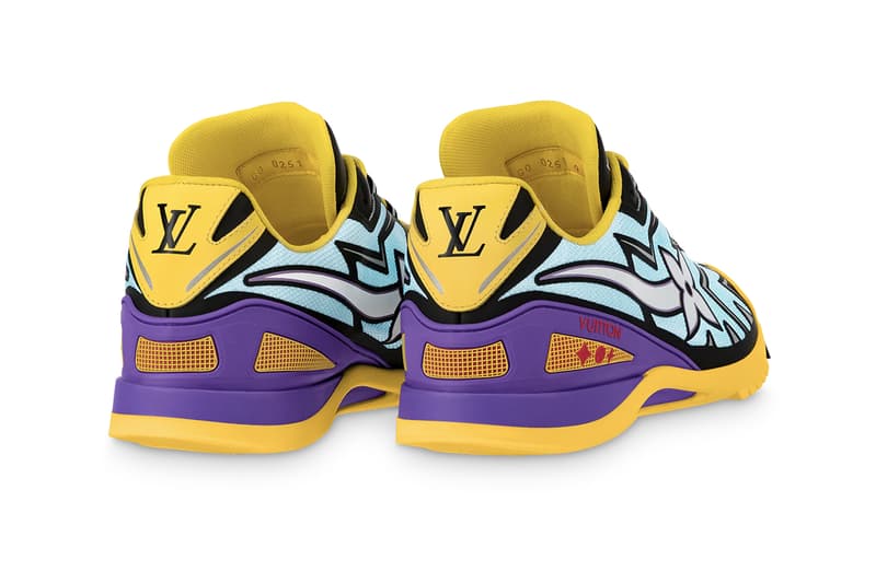 Louis Vuitton LV Sprint Sneaker Fall Winter 2021 FW21 Ebonics / Snake Oil / The Black Box / Mirror, Mirror Virgil Abloh Green Yellow LV Monogram Flower Football Boots Indoors Terrace Culture Luxury