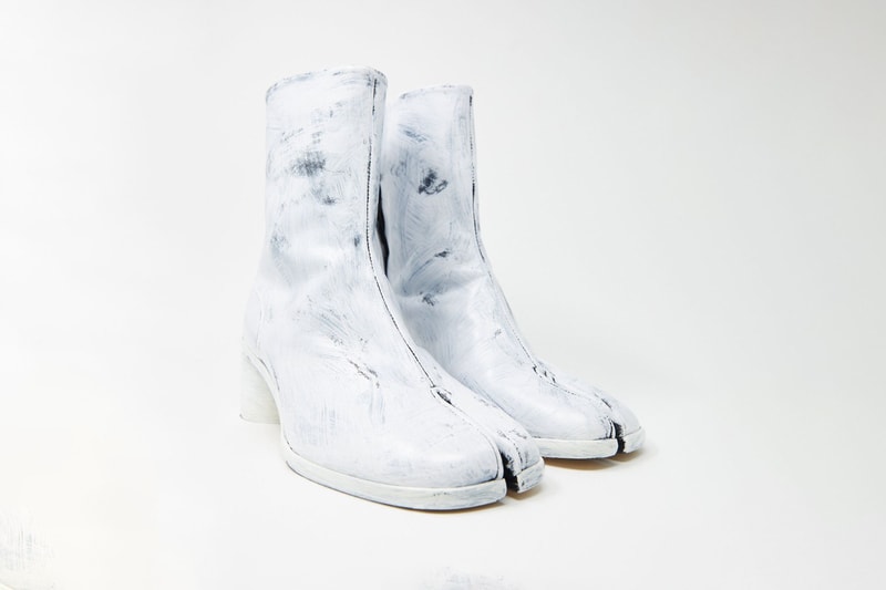 Maison Margiela Tabi Boots White Icons Painted Bianchetto Hand Painted Ovine Sheep Leather Luxury Designer Future Vintage Archive Machine-A London