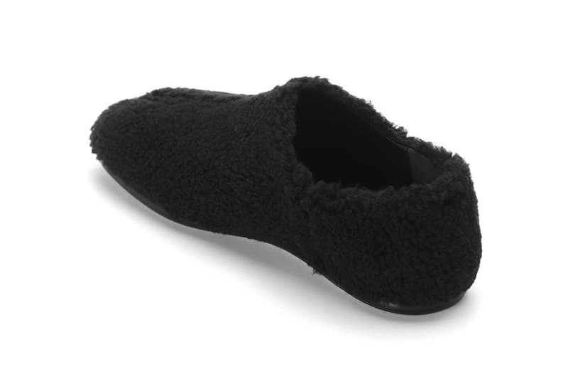 Maison Margiela Tabi Mocassin Black Synthetic Fleece Micro Leather Outsole Cleft Toe Designer Loafers Slippers Mules Cozy 