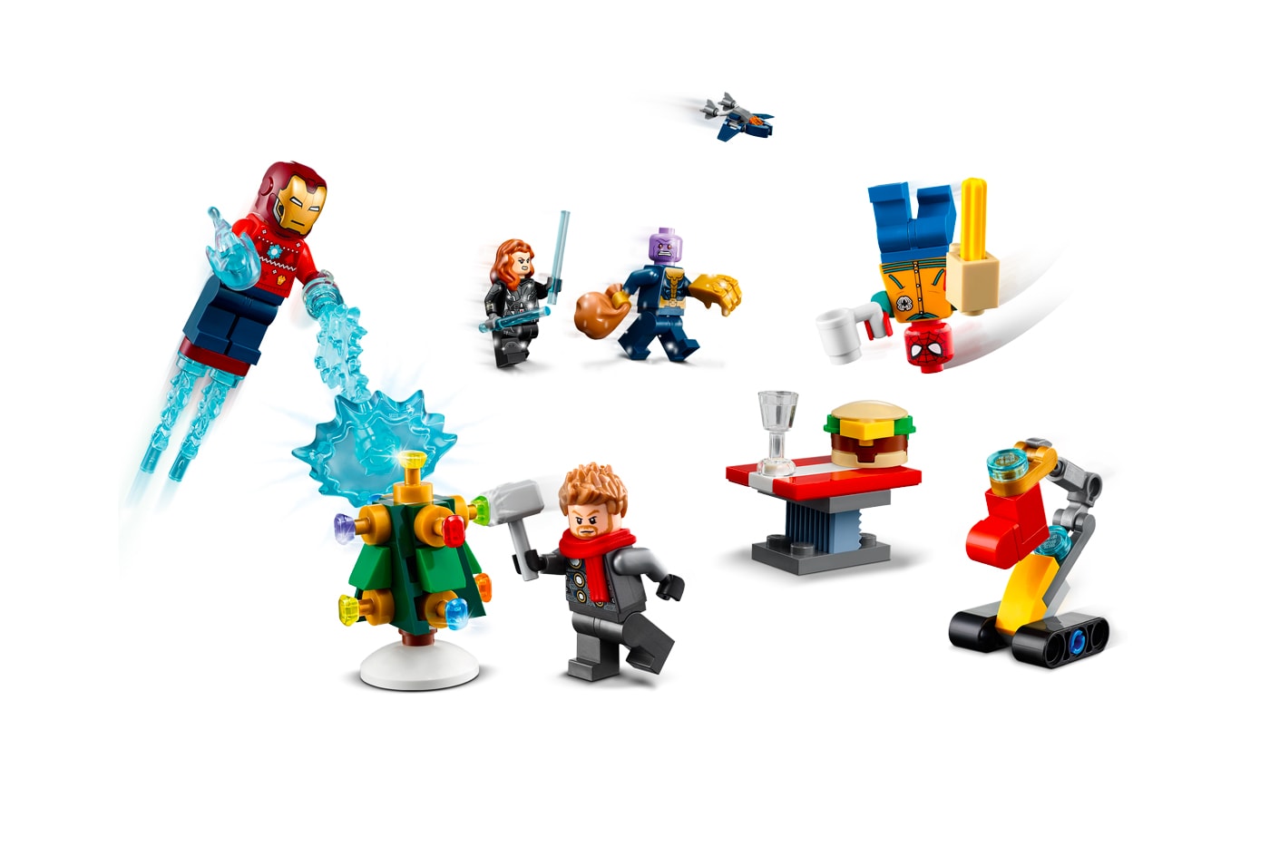 Marvel LEGO The Avengers Advent Calendar release Iron Man Spider-Man Black Widow Thor Captain Marvel Thanos Nick Fury toys 